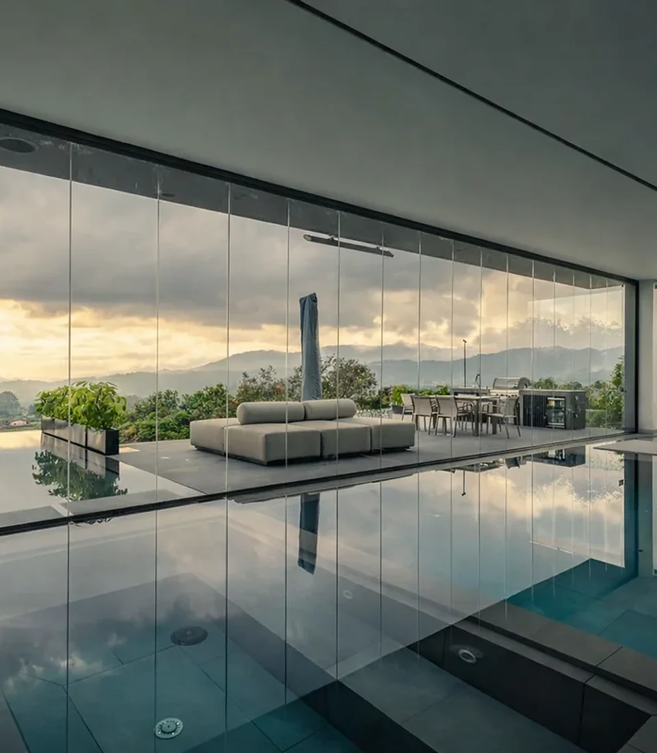 Cerramiento FlexiGlass en cristal para terraza en Medellín