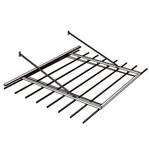 Esquema de instalación de pérgola PergoFlex suspendida de la pared con tensores