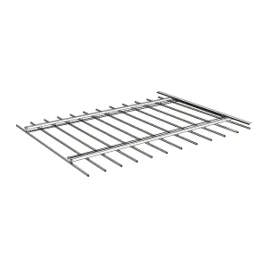 Esquema de instalación de pérgola Pergolite apoyada entre dos muros, sin postes