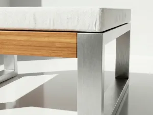 Detalle del tapizado del Pouf Japón Aluteca