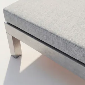 Detalle del cojín del Pouf Montecarlo Solo Aluminio