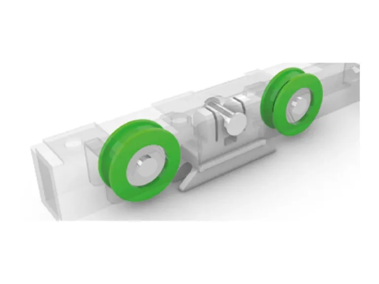 Carro de rodadura del Slidinglass, con las ruedas que soportan cristales de hasta 100 kg