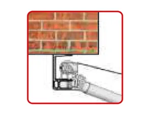 Esquema de instalación de un toldo enrollable bajo el alero de la cubierta