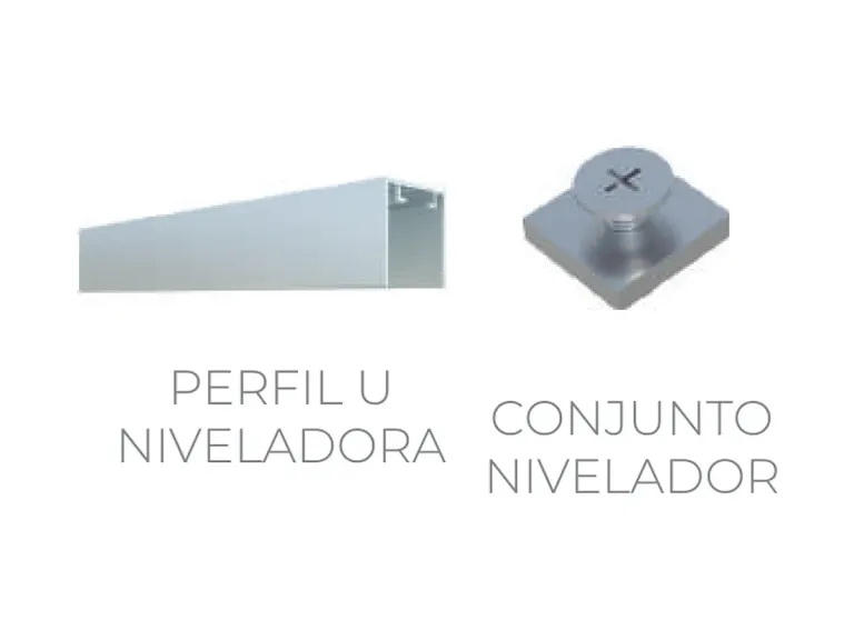 Conjunto nivelador de hasta 20 mm del sistema FlexiGlass