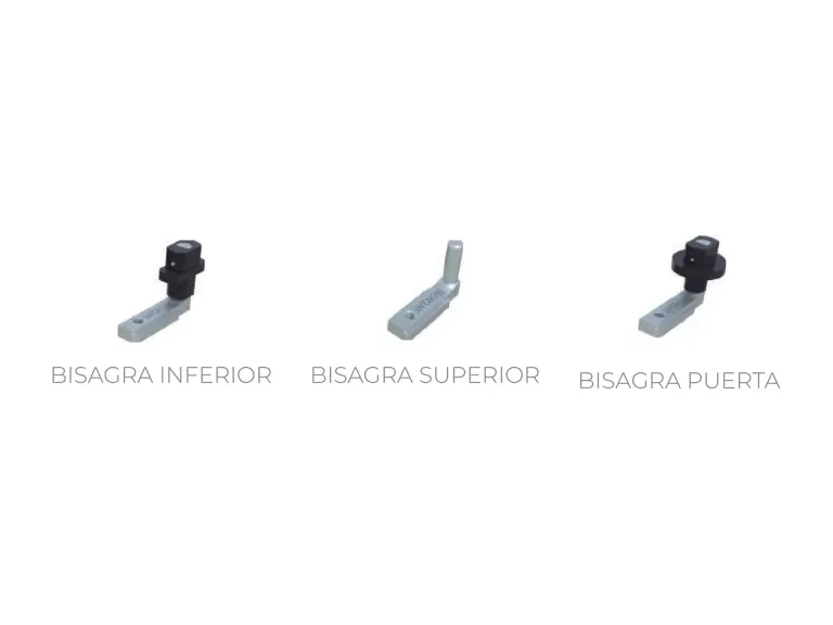 Herrajes y tornillería en acero inoxidable del sistema FlexiGlass