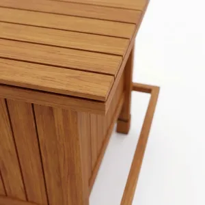 Bar Montecarlo en madera teca, Colección Francia: detalle del acabado