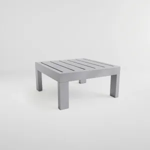 Mesa Auxiliar Montecarlo Solo Aluminio, Colección Francia: vista completa desde otro ángulo