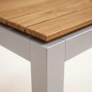 Mesa Bar Montecarlo Aluteca, Colección Francia: detalle del acabado