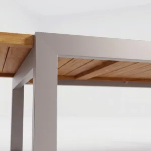 Mesa Extensible Osaka Aluteca, Colección Japón: detalle del acabado