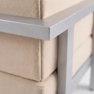 Poltrona Montecarlo Aluminio, Colección Francia: detalle del acabado