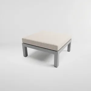 Pouf Montecarlo Solo Aluminio con Cojín, Colección Francia: vista completa desde otro ángulo
