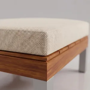 Pouf Montecarlo Aluteca, Colección Francia: detalle del acabado