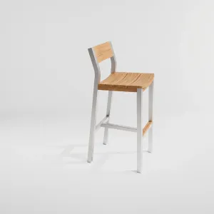 Silla Bar Bretaña Aluteca, Colección Francia: vista completa desde otro ángulo