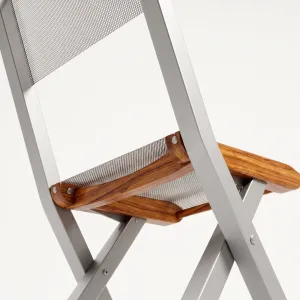 Silla Plegable Kioto Malla Aluteca, Colección Japón: detalle del acabado
