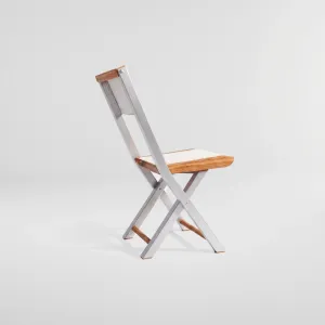 Silla Plegable Kioto Malla Aluteca, Colección Japón: vista completa desde otro ángulo